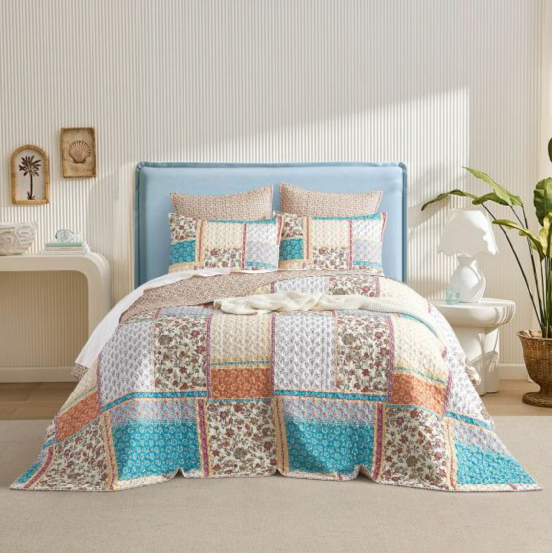Amber Quilted Reversible Coverlet Set