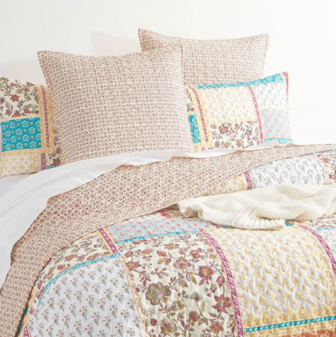 Amber Quilted Reversible Coverlet Set