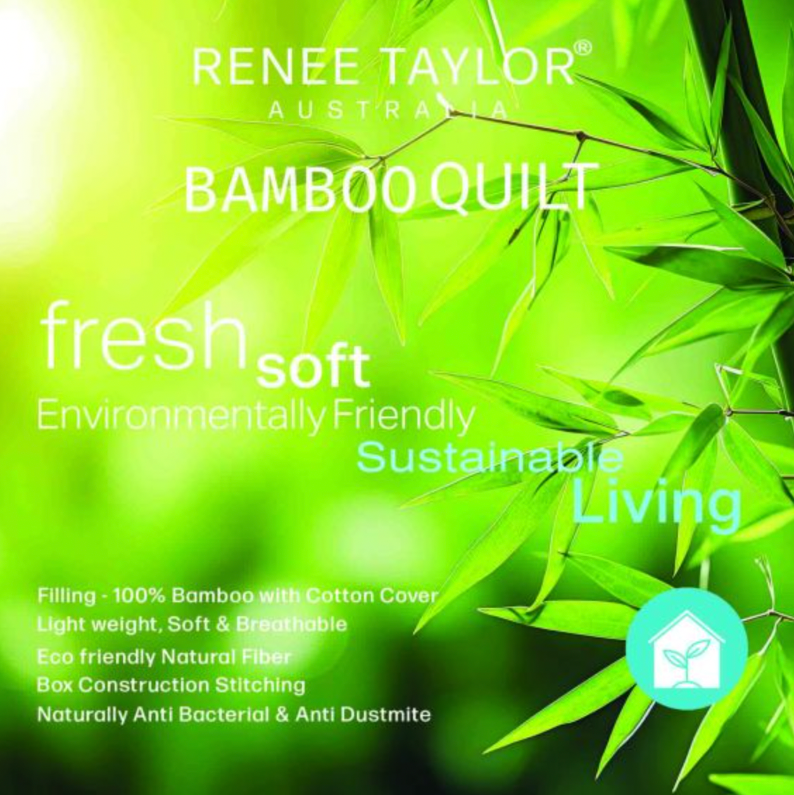 Renee Taylor 400 GSM All Seasons Natural Bamboo Quilt