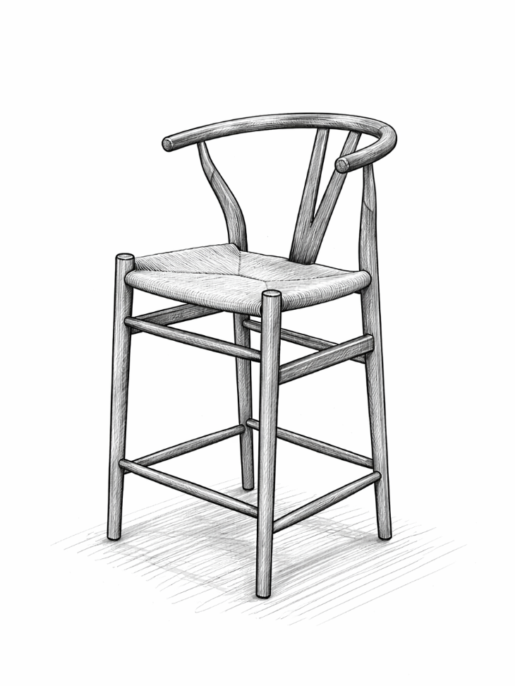 Wishbone Bar Stool