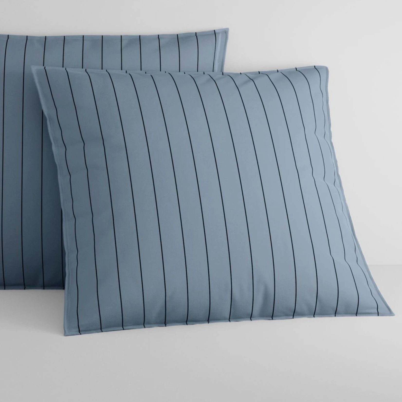 Bayley Stripe Washed Percale European Pillowcase Pair