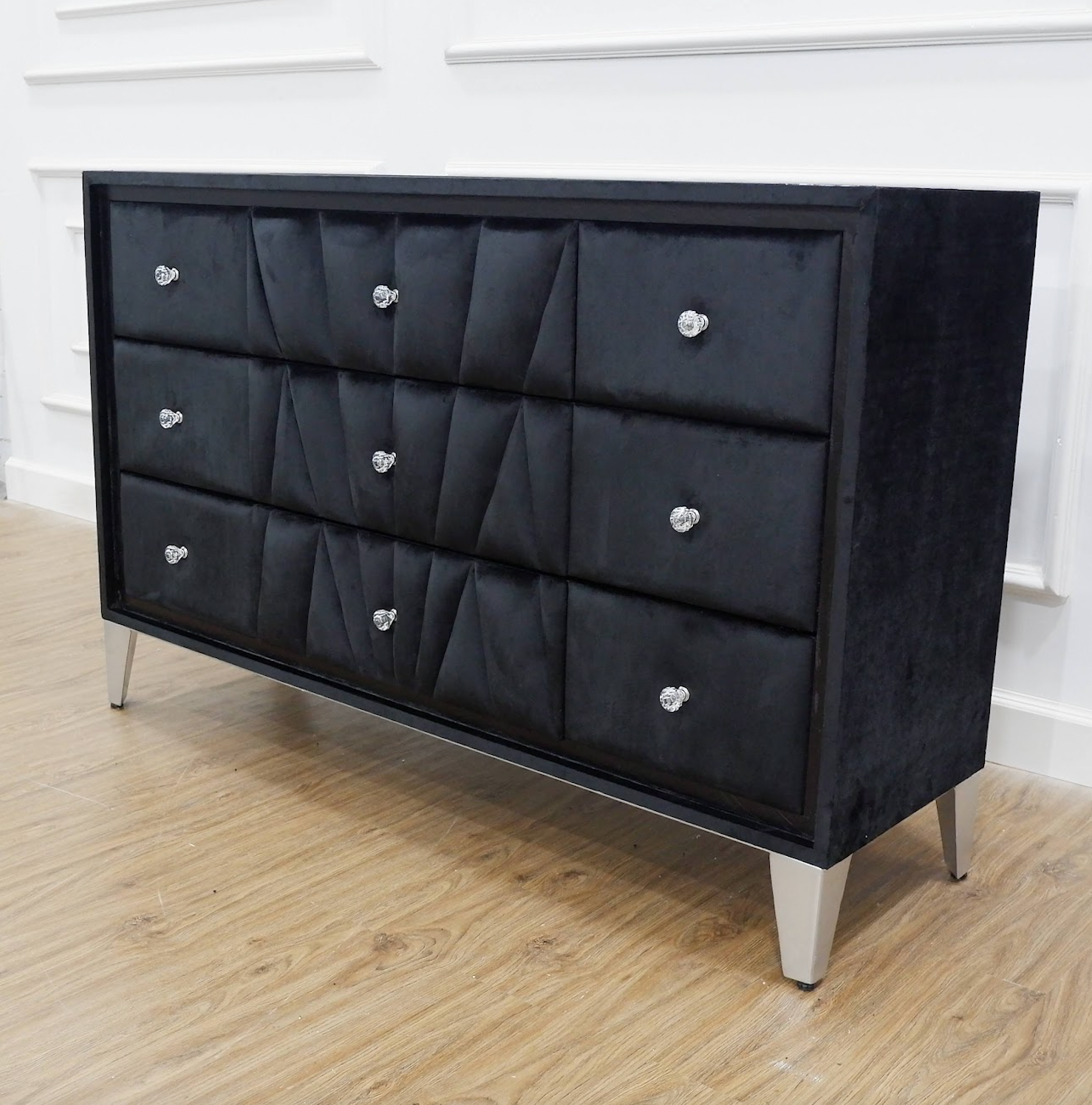 Carissa Dressing Table & Mirror - Black