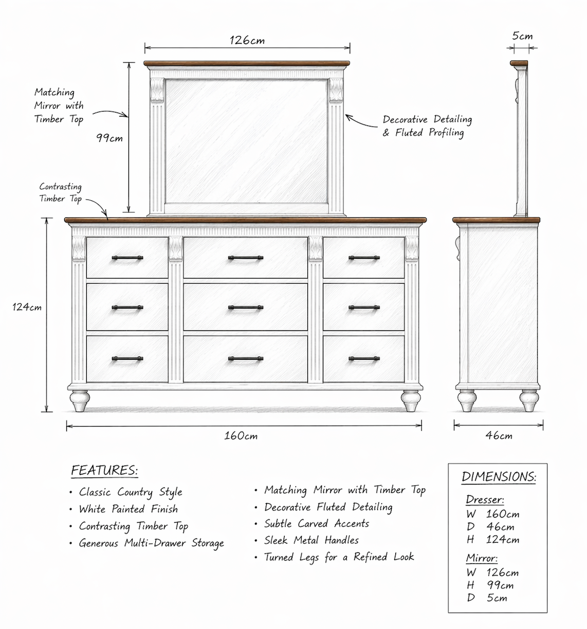 Agathon Dressing Table