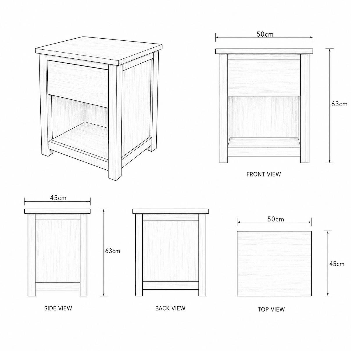 Felipe Bedside Table