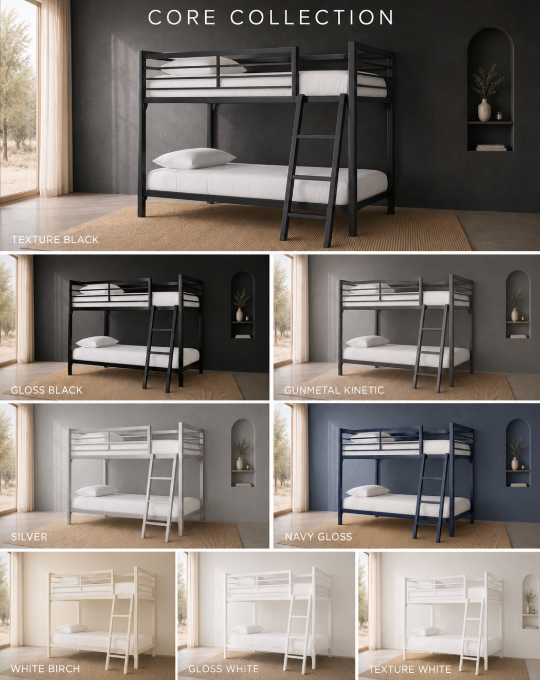 Nash Metal Low Rider Bunk Bed