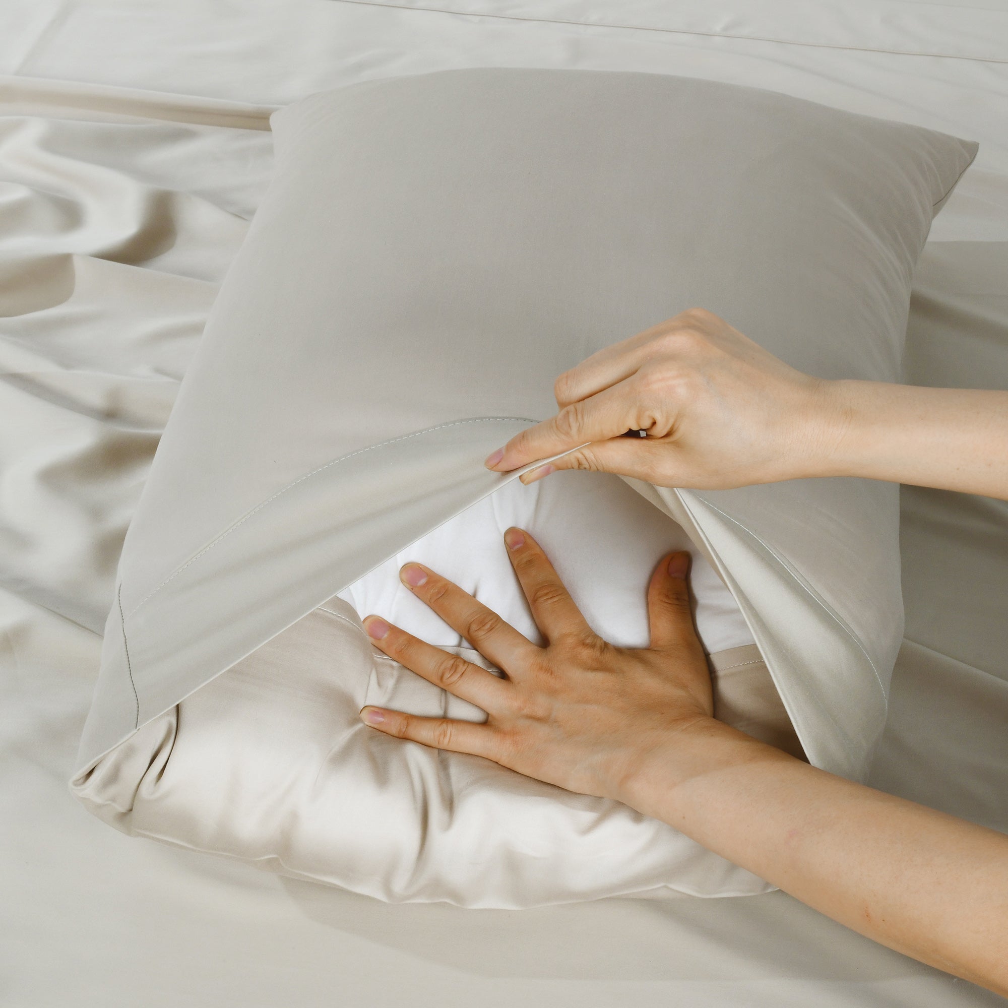 Rosebank 500 Thread Count Bamboo/Cotton Sateen Weave Standard Pillowcase (Pair)