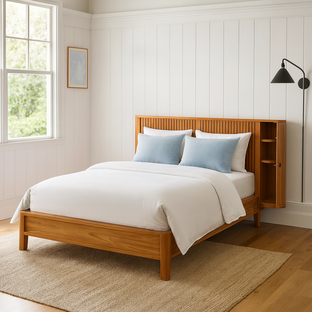 Sydney Bookend Wood Bed Frame