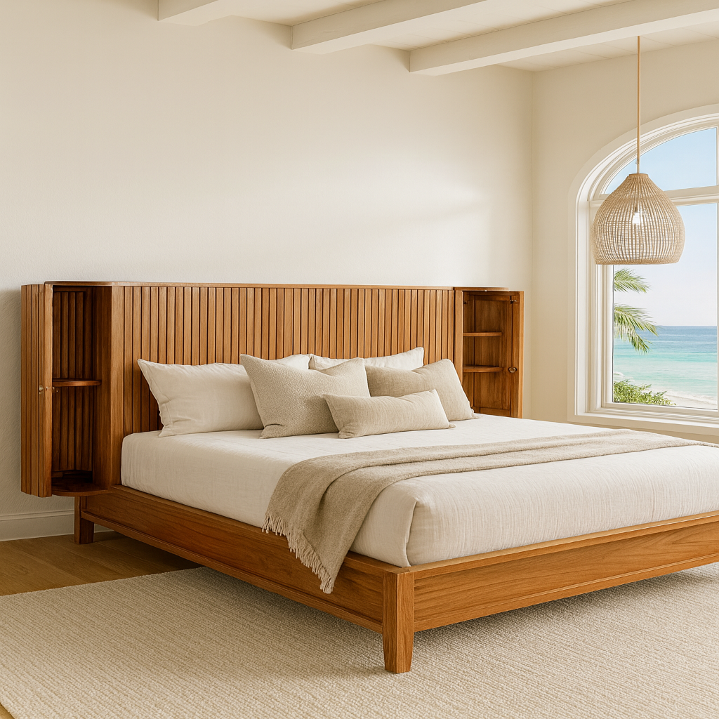 Sydney Bookend Wood Bed Frame