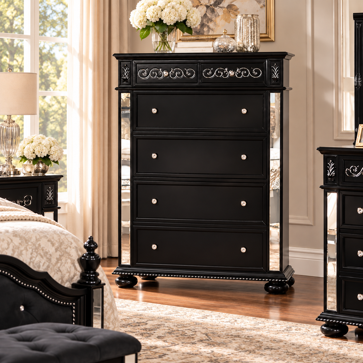 Azha Chest Of Drawers - Black