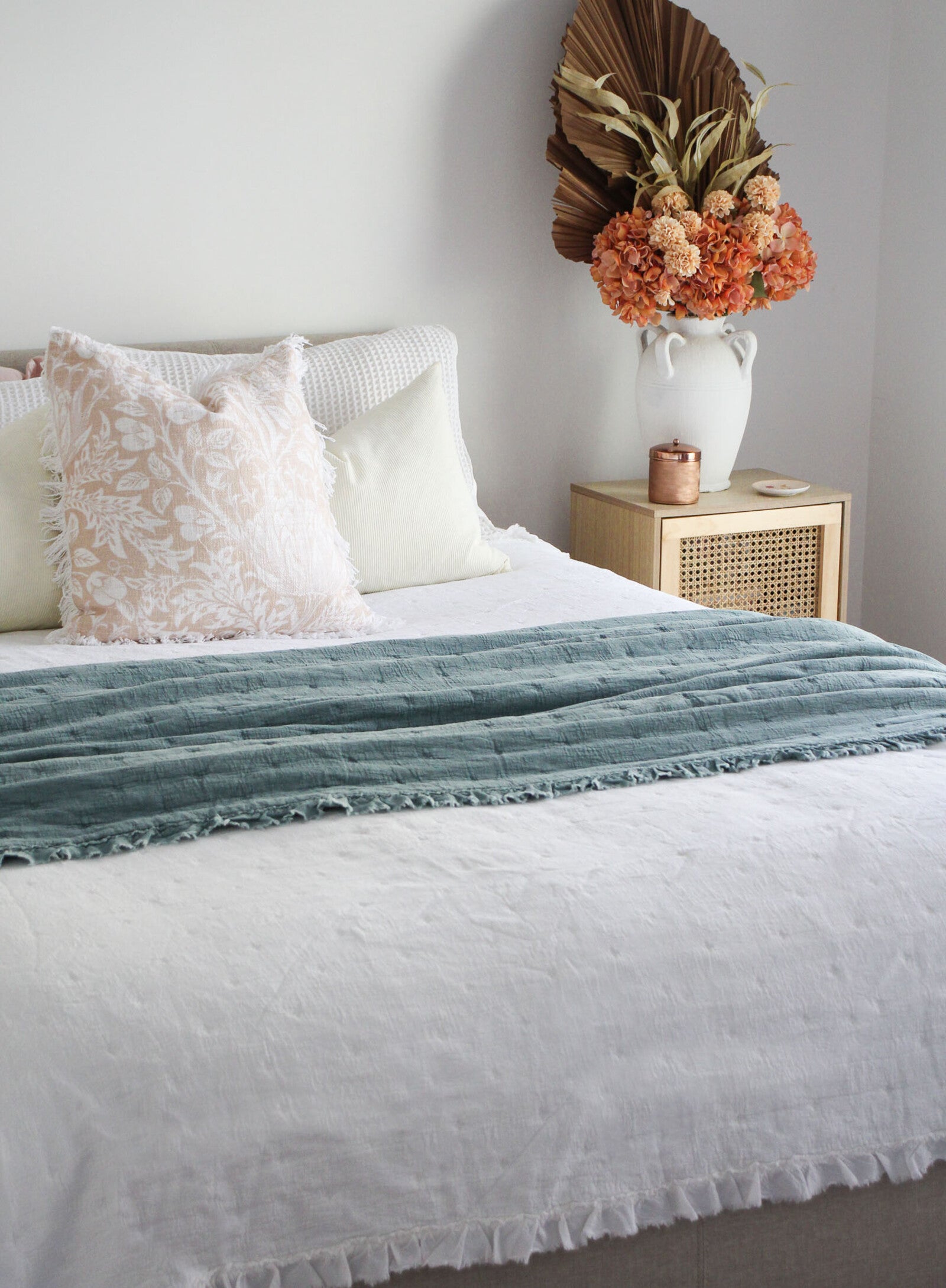 Washed White Bedspread