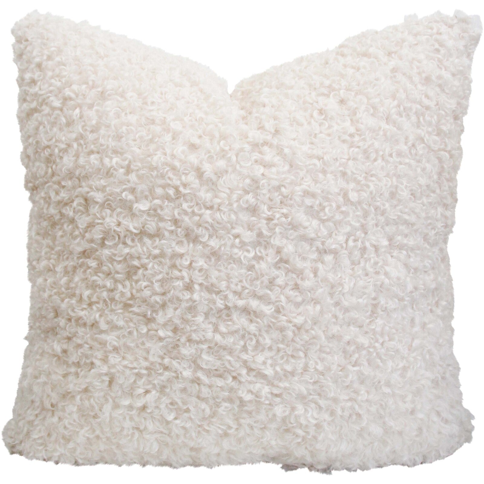 Textured Velvet Ivory Square Cushion
