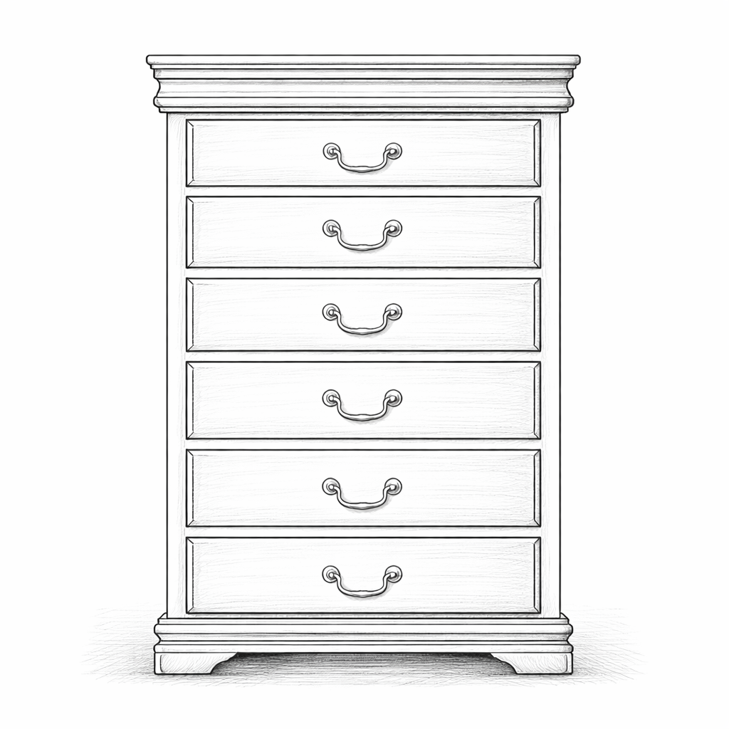 Louis Philippe Chest Of Drawers - Black