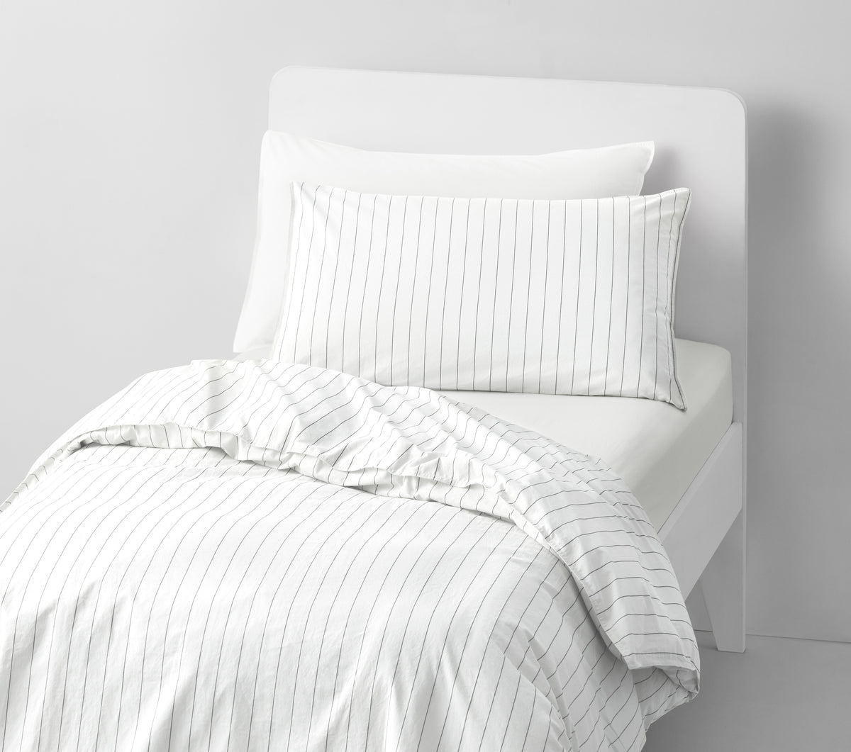 Bayley Stripe Washed Percale Quilt Cover Set
