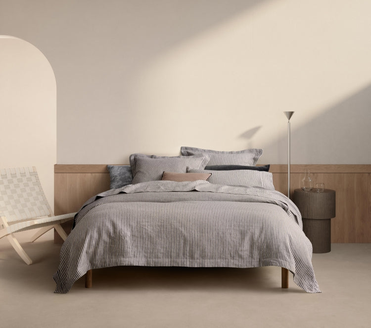 Abbotson Ticking Stripe Tailored Quilt Cover