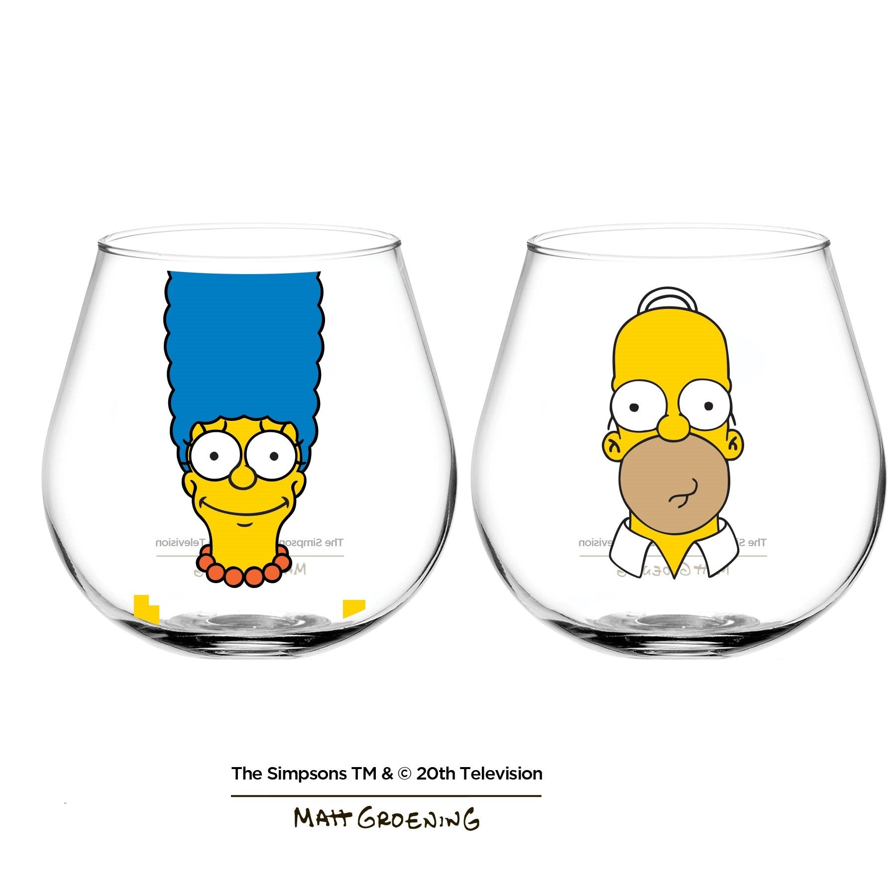 Simpsons Set of 2 Globe Glasses