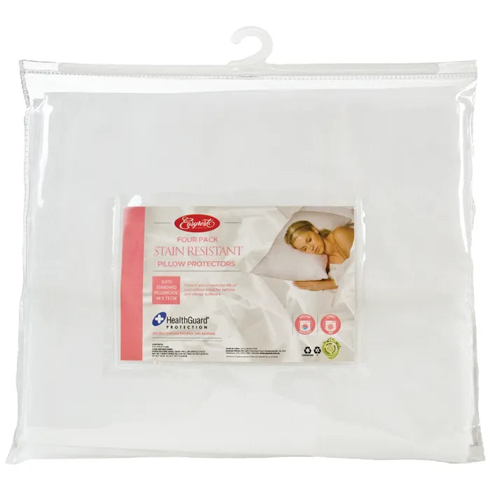 Stain Resistant Standard 4 Pack Pillow Protector