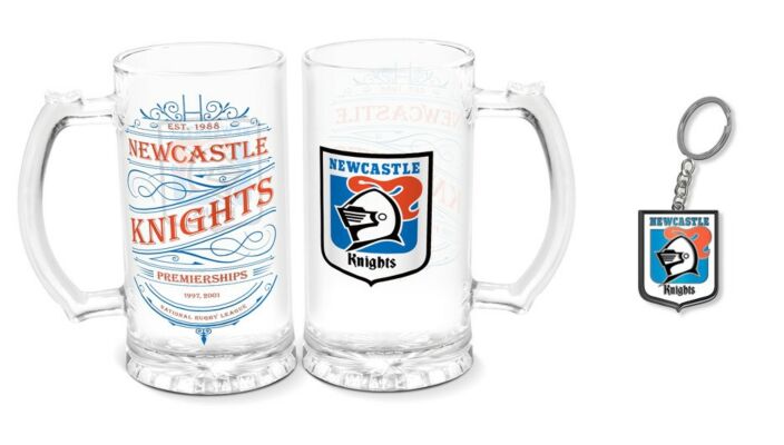 Newcastle Knights Heritage Stein & Keyring Pack