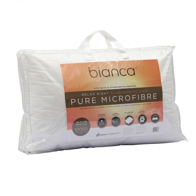 Relax Right Pure Microfibre Medium Profile Pillow