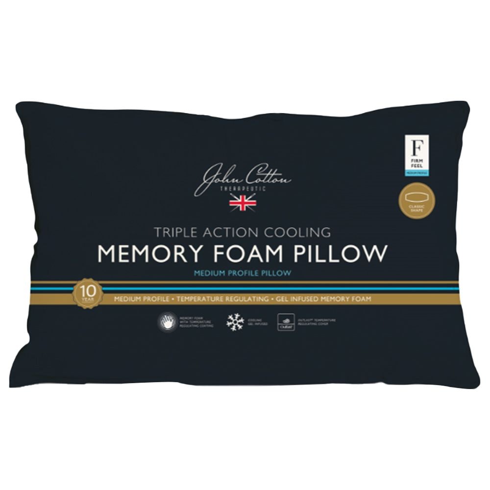 John Cotton Action Triple Action Cooling Memory Foam Pillow