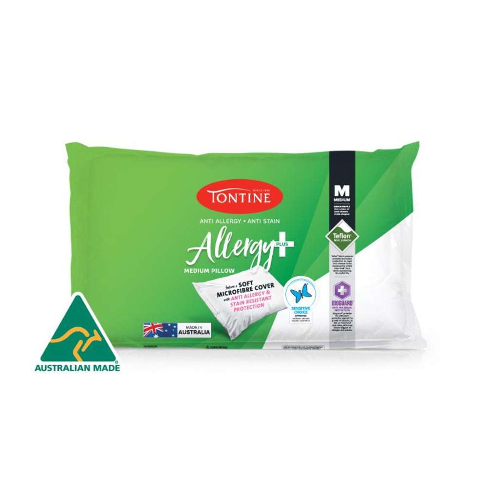 Tontine Allergy Plus & Anti-Stain Medium Pillow