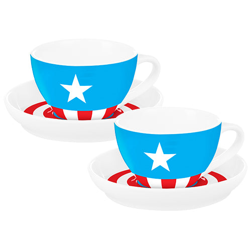 Captain America Set Of 2 Tea Cup & Saucer