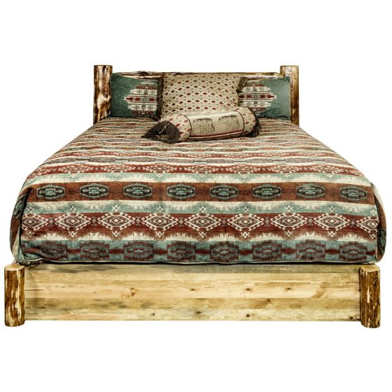 Glacier Country Wood Bed Frame - Low Foot With Drawers
