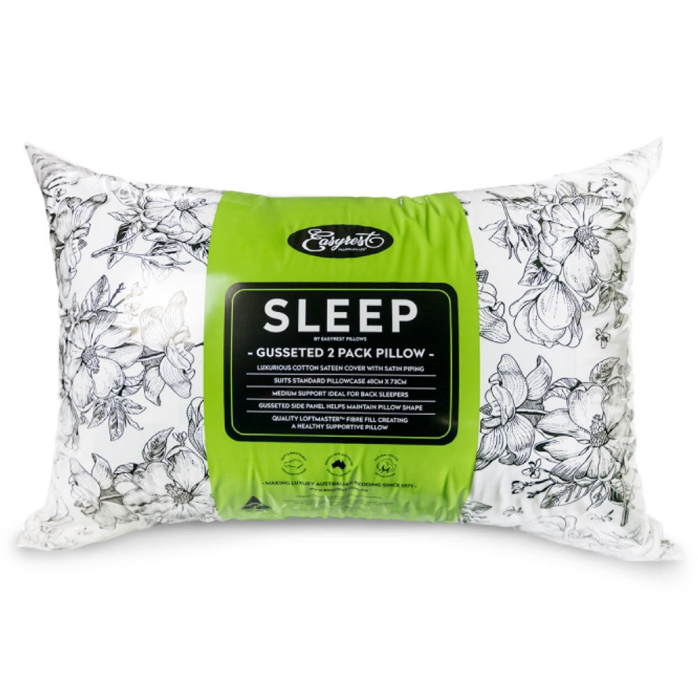 Sleep Gusseted Pillows Twin Pack