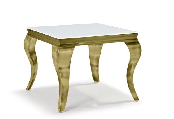 Chateau Side Table Gold/White