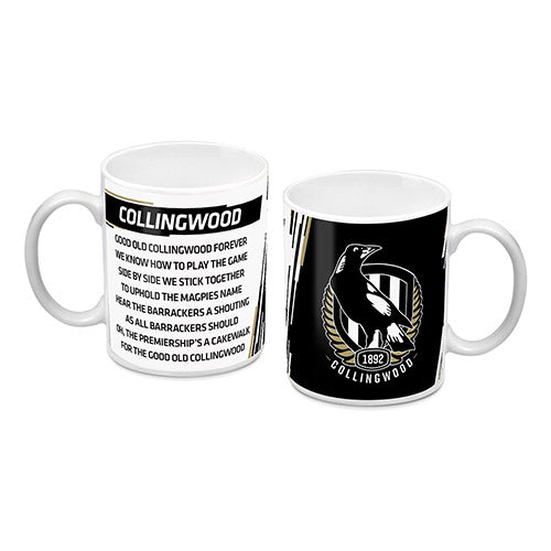 Collingwood Magpies Logo and Song Mug