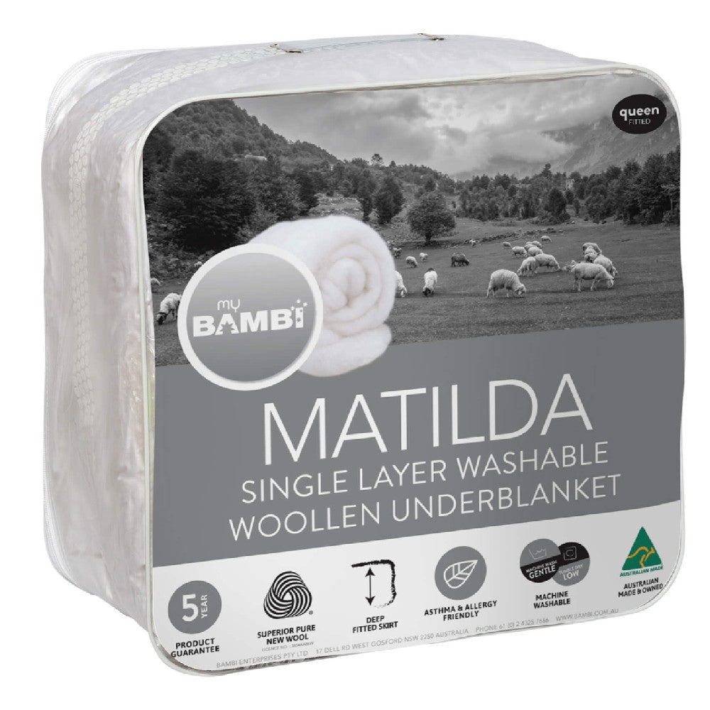 Matilda Single Layer Wool Underblanket