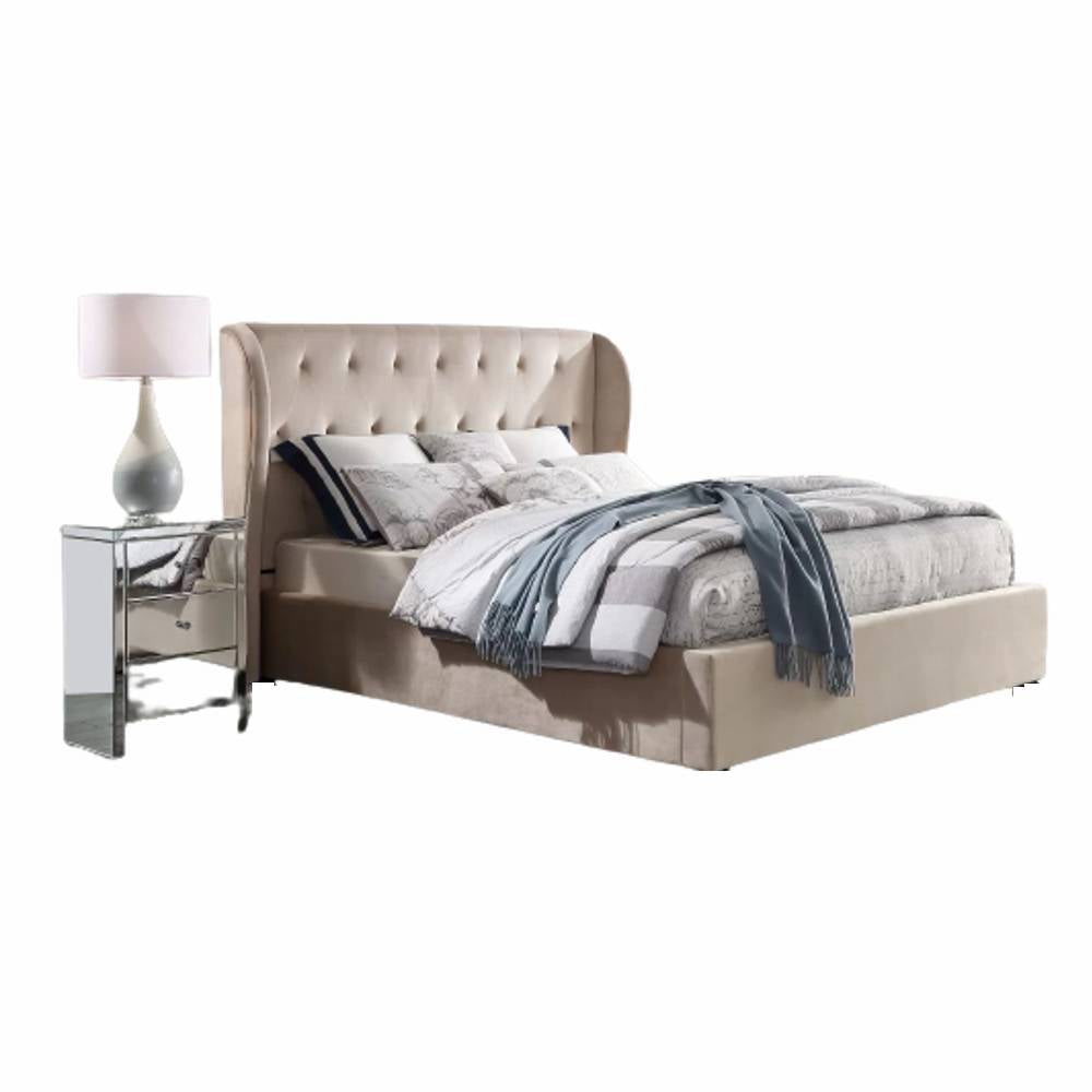 Elinor Upholstered Bed With Wings