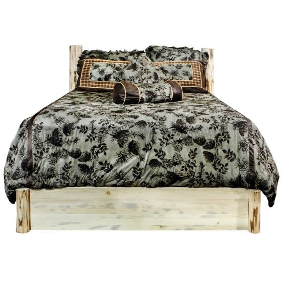 Montana Wood Bed Frame - Low Foot With Drawers