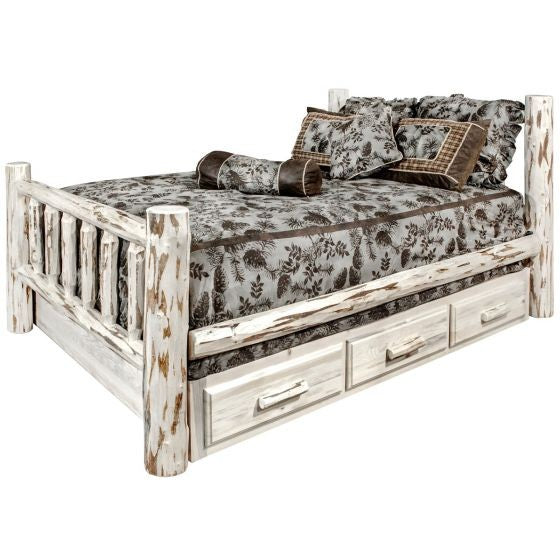 Montana Wood Bed Frame - With Drawers