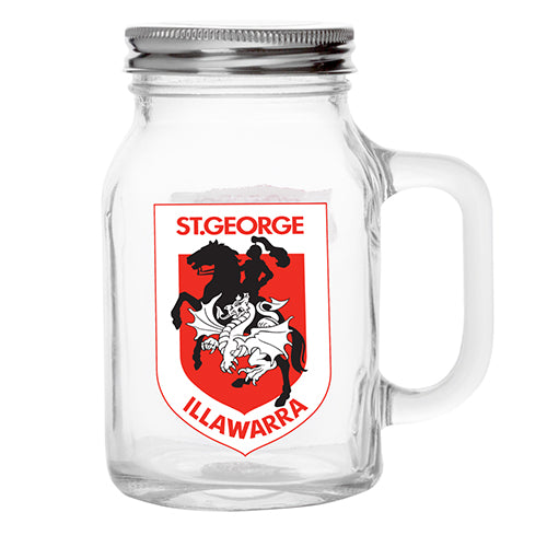 St George Illawarra Dragons Glass Jar