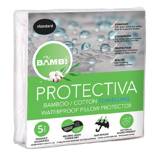 Bambi Protectiva Cotton/Bamboo Towelling Pillow Protector