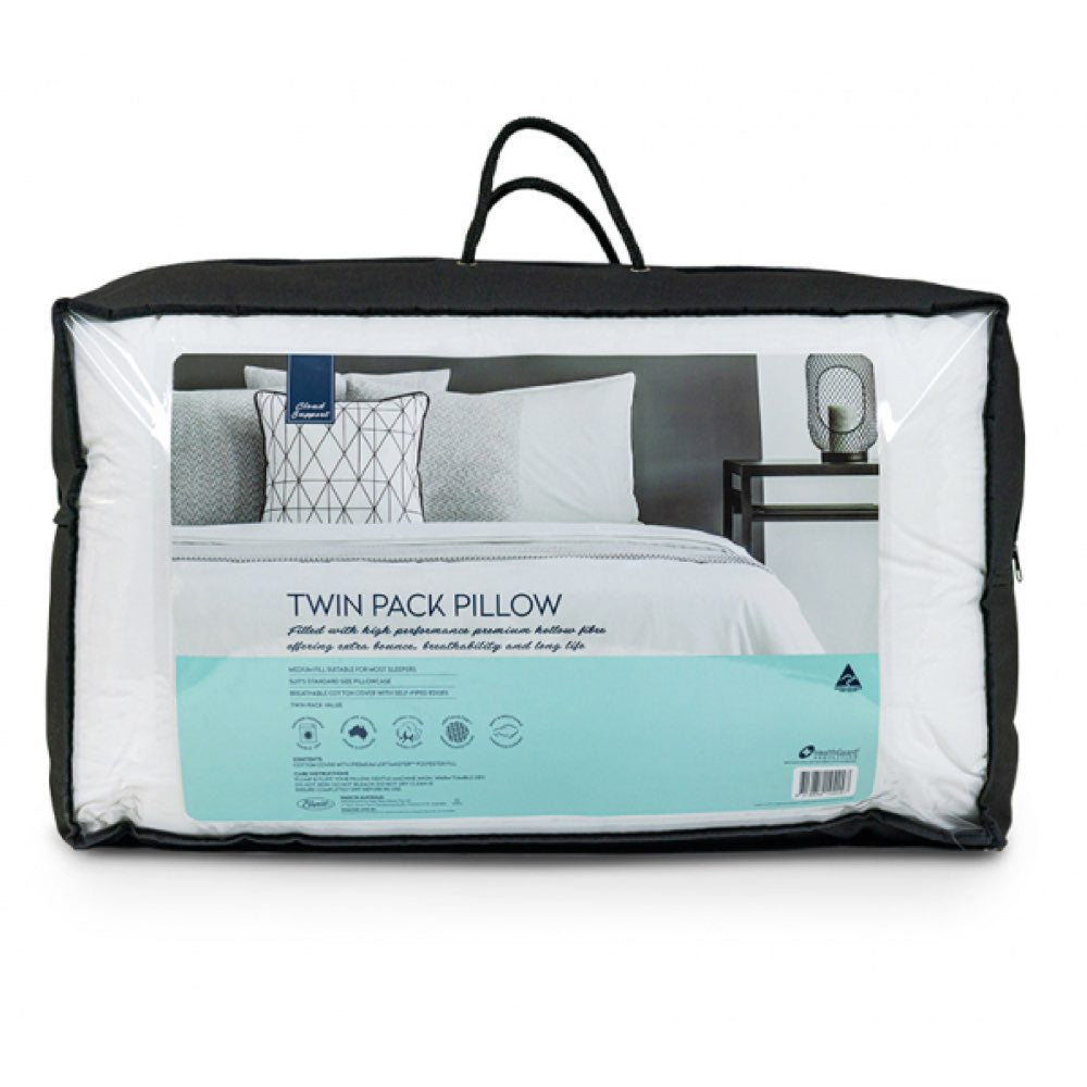 Easyrest Cloud Support Microplush Pillow Twin Pack - The Bedroom