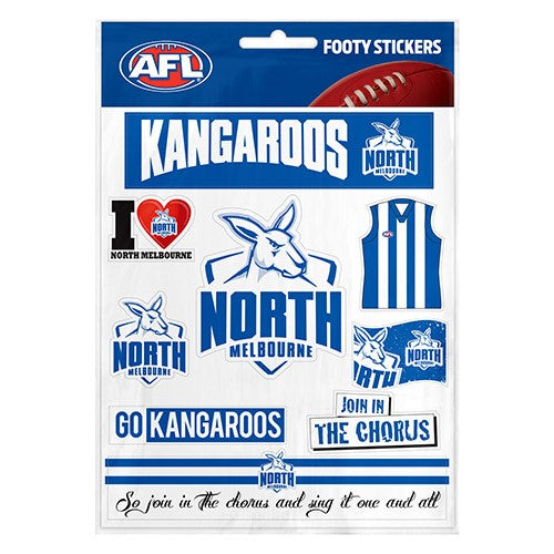North Melbourne Kangaroos Sticker Sheet