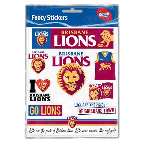 Brisbane Lions Sticker Sheet