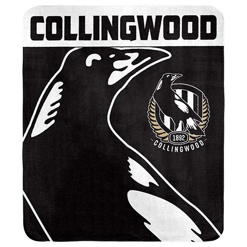 Collingwood Magpies Polar Fleece Throw