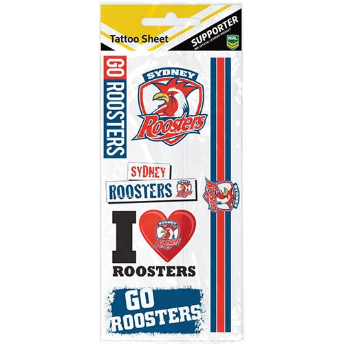 Sydney Roosters Tattoo Sheet