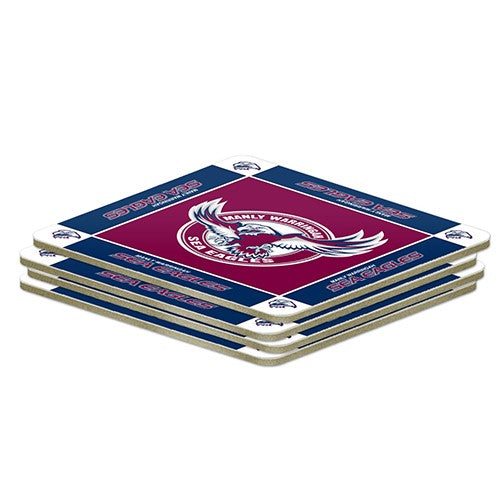 Manly Sea Eagles Pack Of 4 Coasters