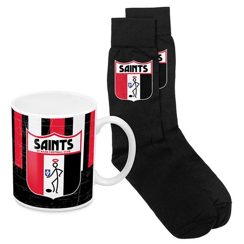 St Kilda Saints Mug 330ml & Socks Pack
