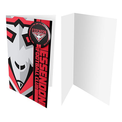 Essendon Bombers Card With Badge