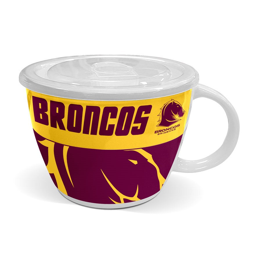 Brisbane Broncos Soup Mug With Lid