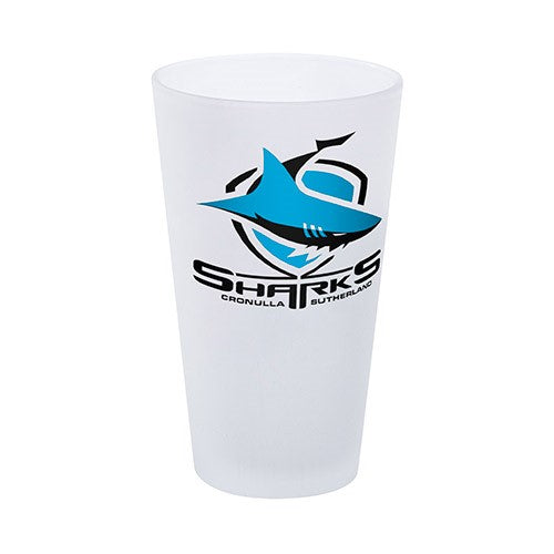 Cronulla Sharks Frosted Glass