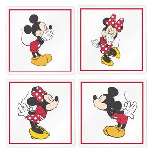 Mickey &Minnie S4 Glass Coastr - Image