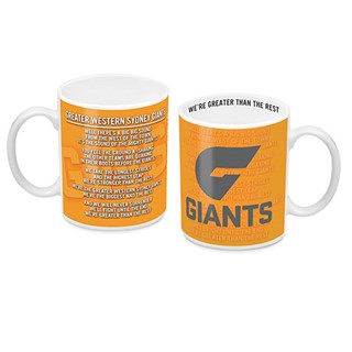 AFL Greater Western Sydney Giants 11Oz Team Song Mug - Image