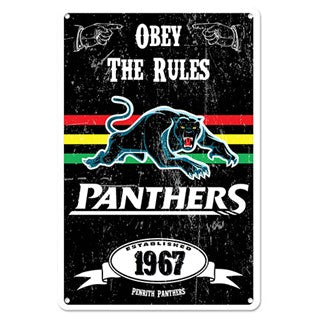 NRL Penrith Panthers Retro Metal Sign - Image