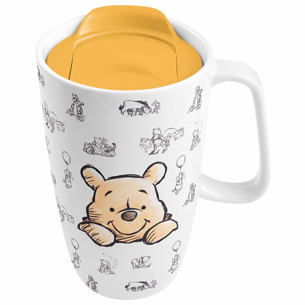 Winnie The Pooh Face Travel Ceramic Mug
