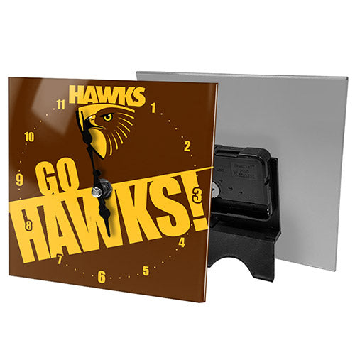 Hawthorn Hawks Mini Glass Clock